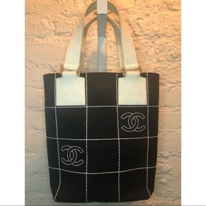 Chanel Chocolate Bar Canvas Bag